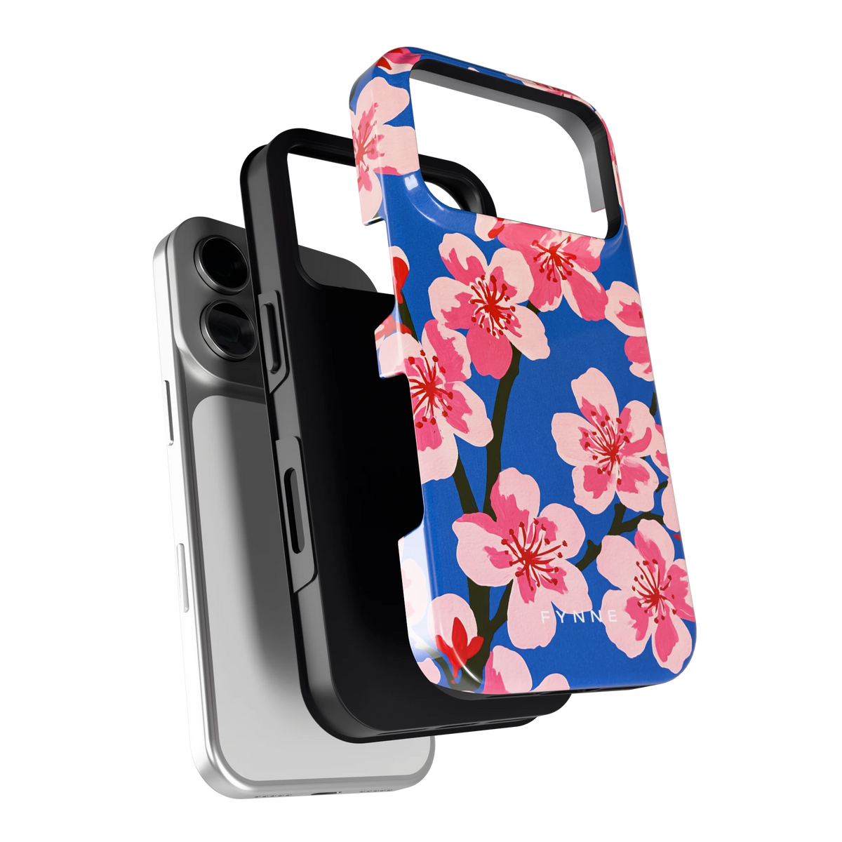 Blauwe Bloesem hoesje voor iPhone 18 Pro, los van de telefoon