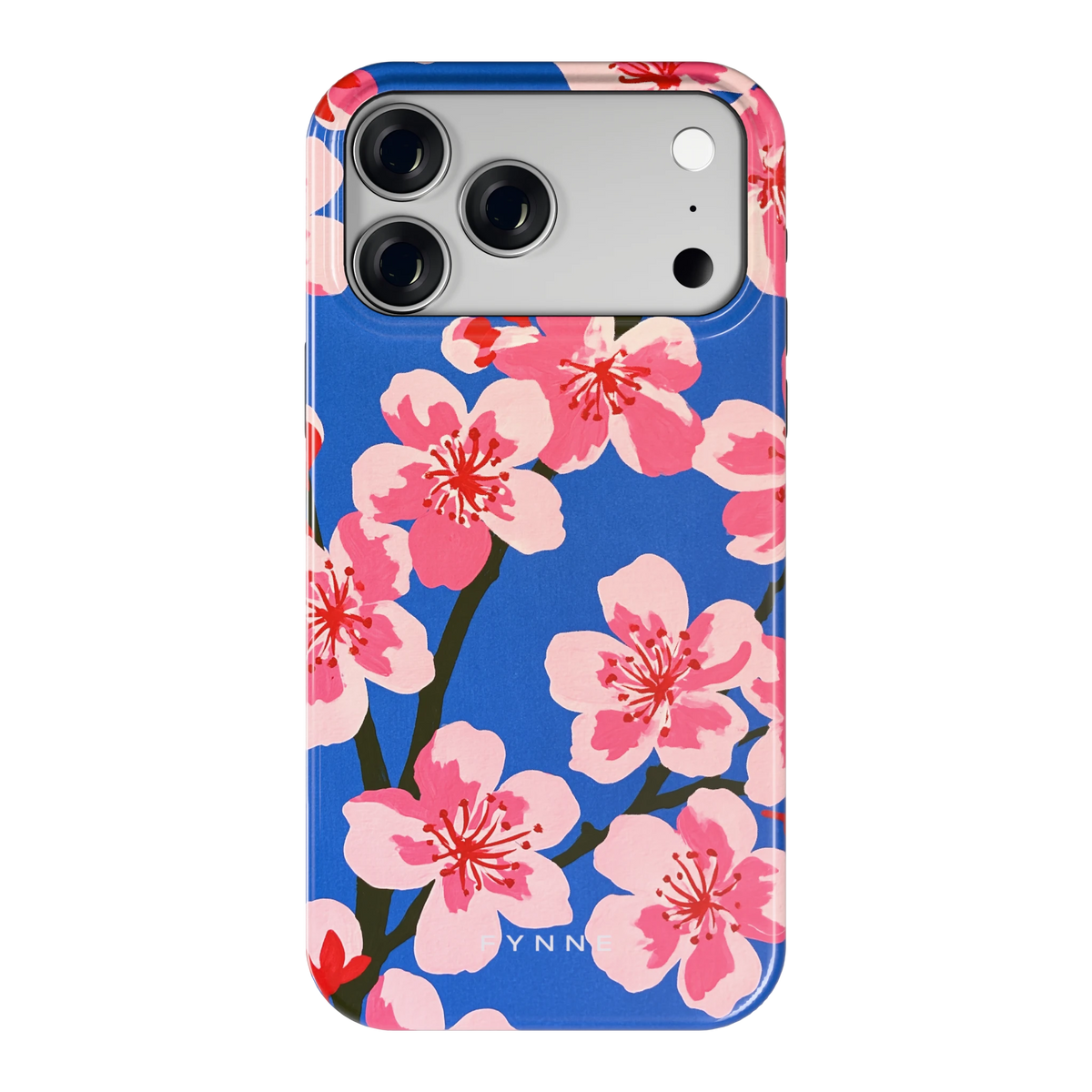 Blauwe Bloesem hoesje voor iPhone 18 Pro Max, achterkant