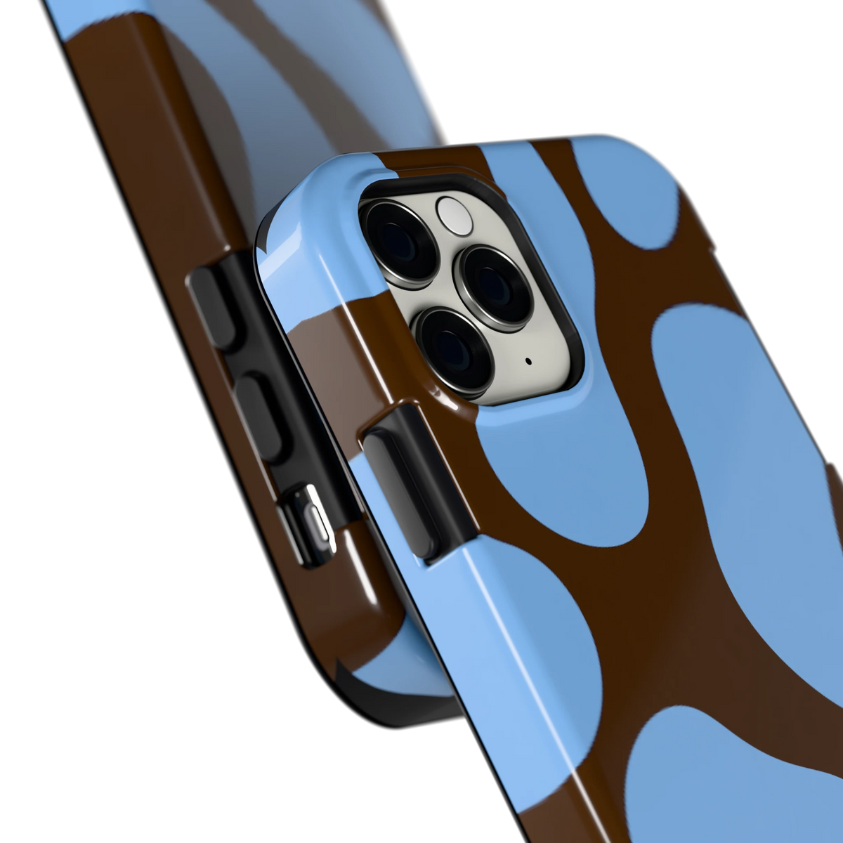 Blauwe Bruine Vlekken hoesje voor iPhone 11 Pro, close-up