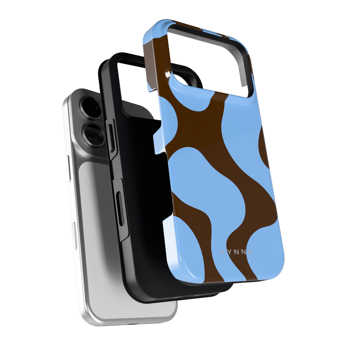 Blauwe Bruine Vlekken hoesje voor iPhone 18 Pro, los van de telefoon