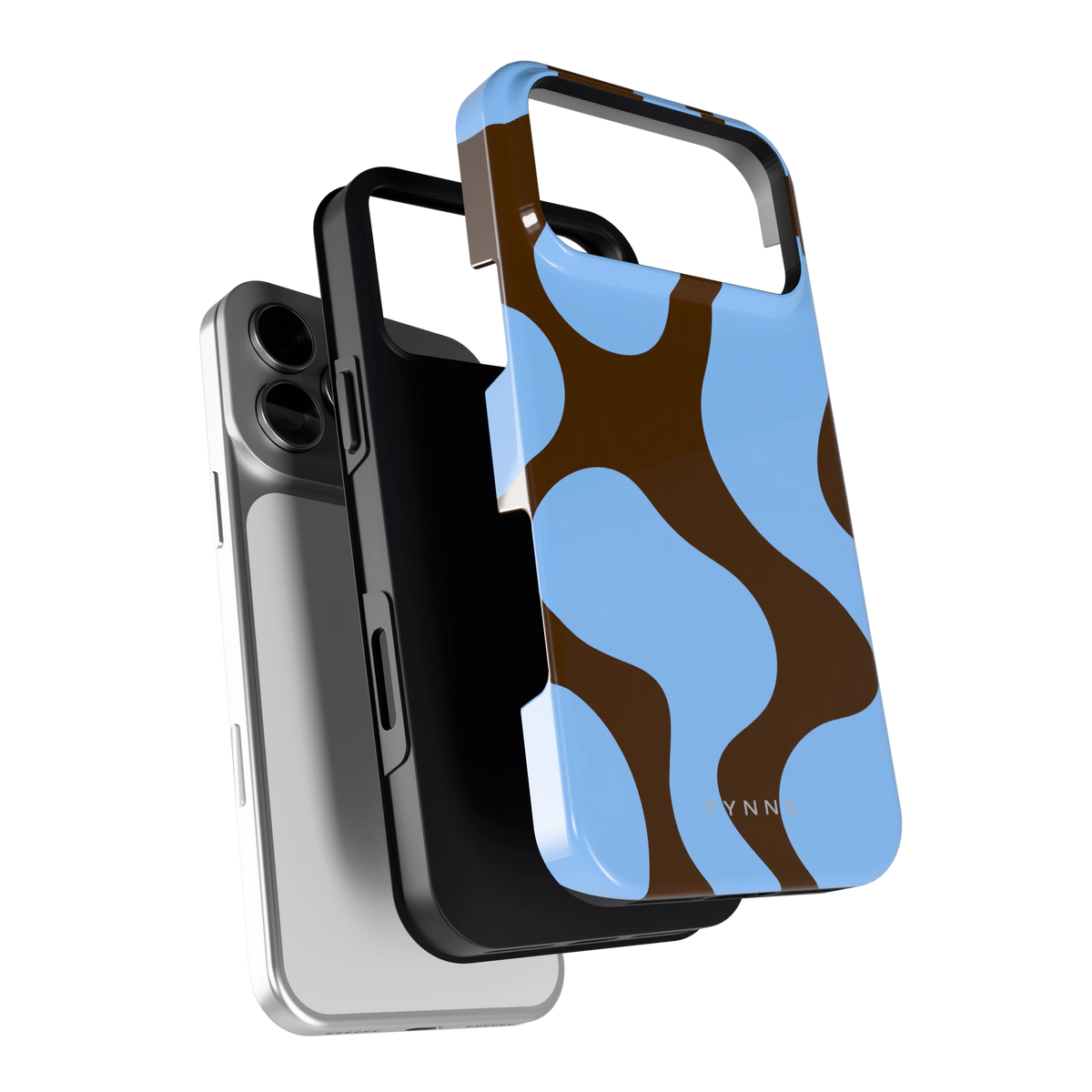 Blauwe Bruine Vlekken hoesje voor iPhone 18 Pro Max, los van de telefoon