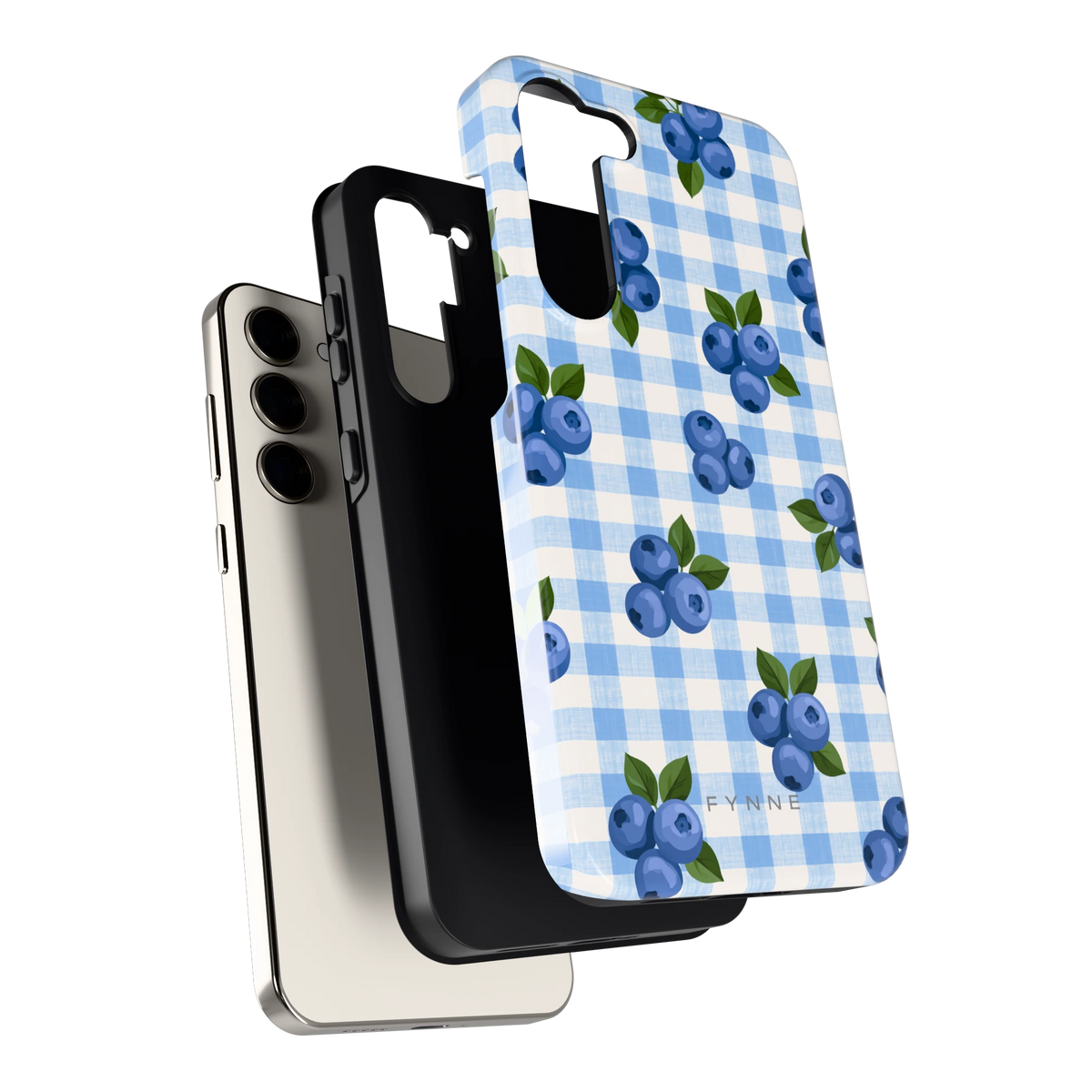 Blauwe Bessen Ruit hoesje voor Galaxy S23+, los van de telefoon