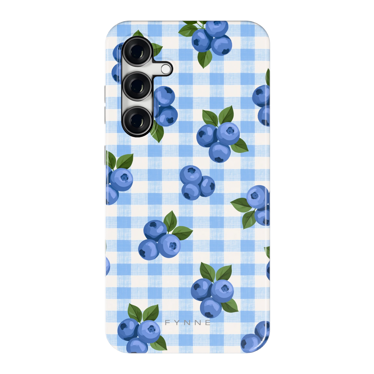 Blauwe Bessen Ruit hoesje voor Galaxy S24 FE, achterkant