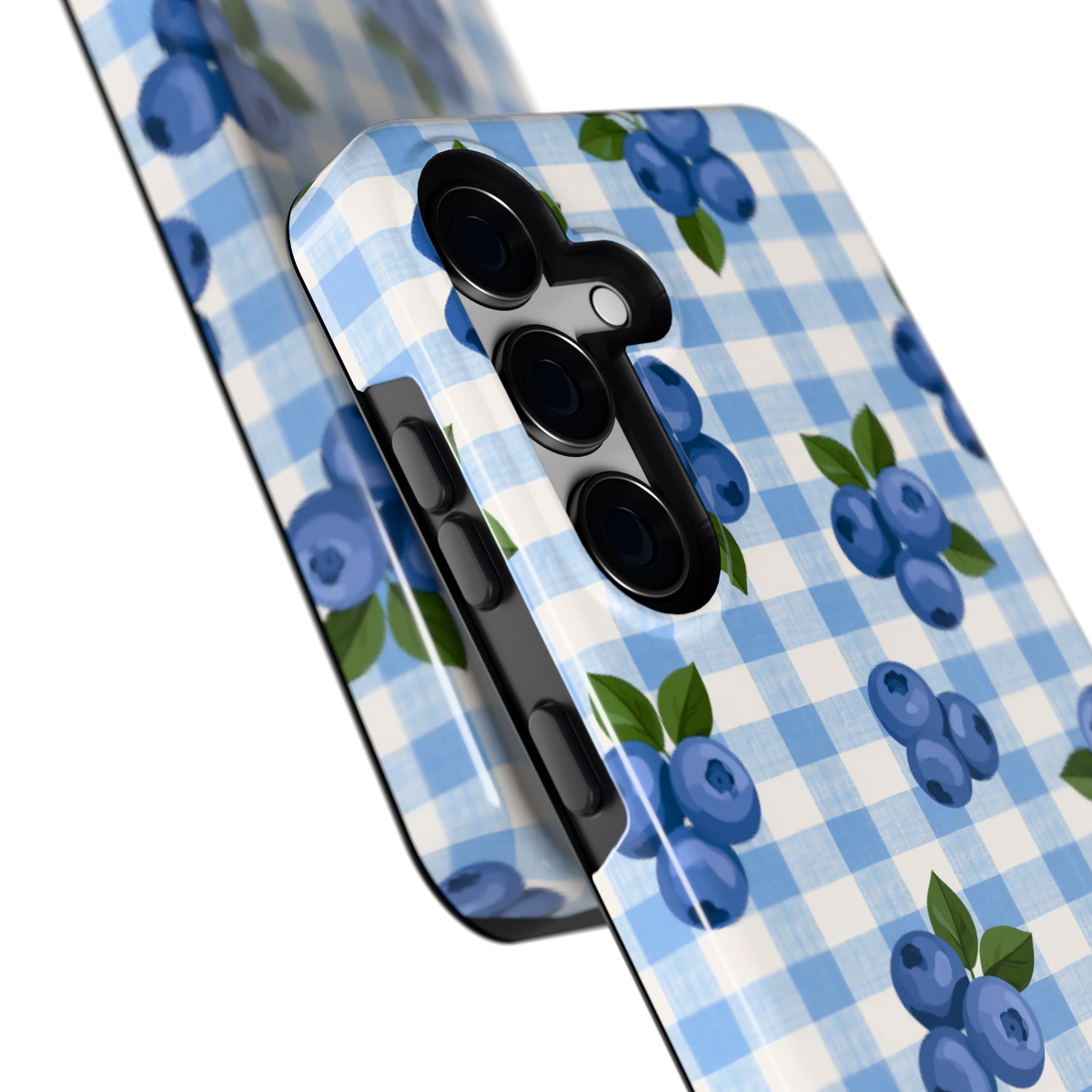 Blauwe Bessen Ruit hoesje voor Galaxy S24, close-up