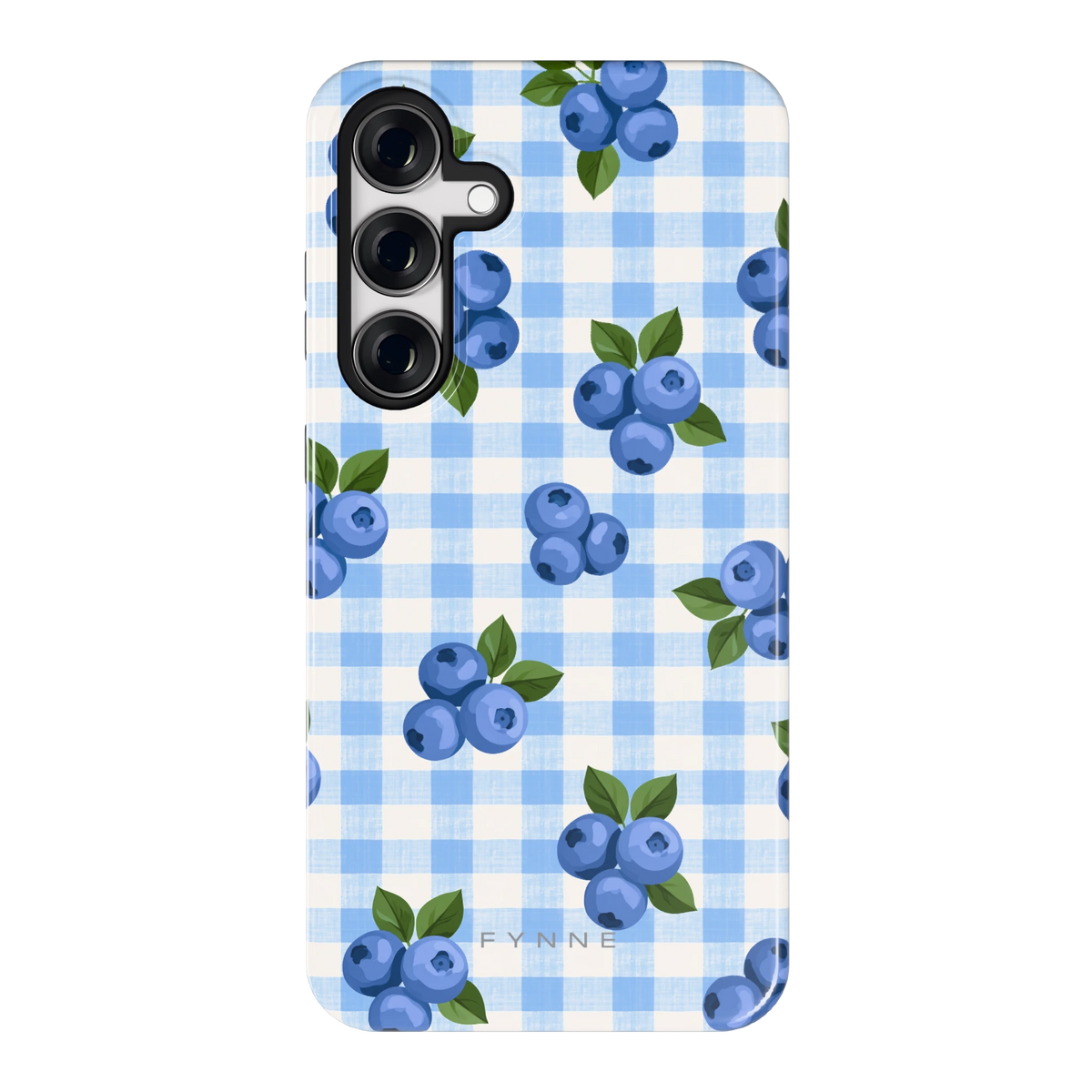 Blauwe Bessen Ruit hoesje voor Galaxy S24+, achterkant
