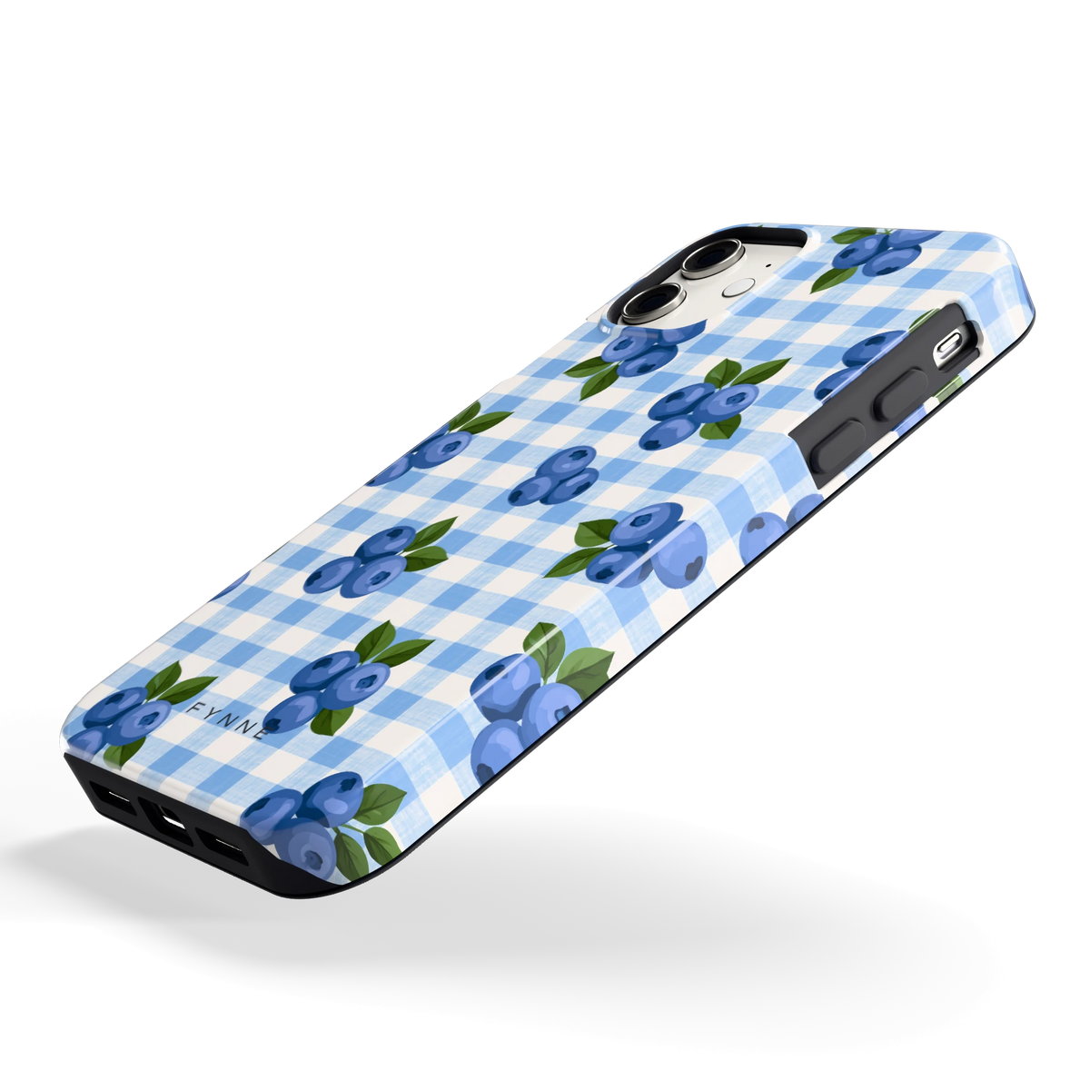 Blauwe Bessen Ruit hoesje voor iPhone 11, schuin