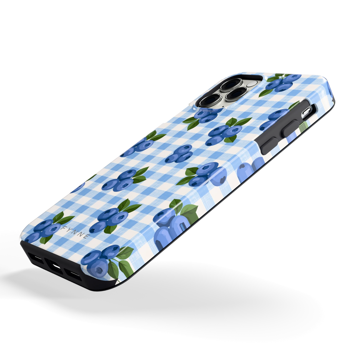Blauwe Bessen Ruit hoesje voor iPhone 11 Pro, schuin