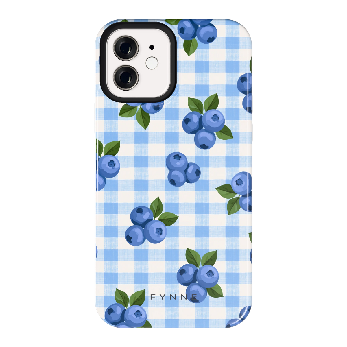Blauwe Bessen Ruit hoesje voor iPhone 12, achterkant