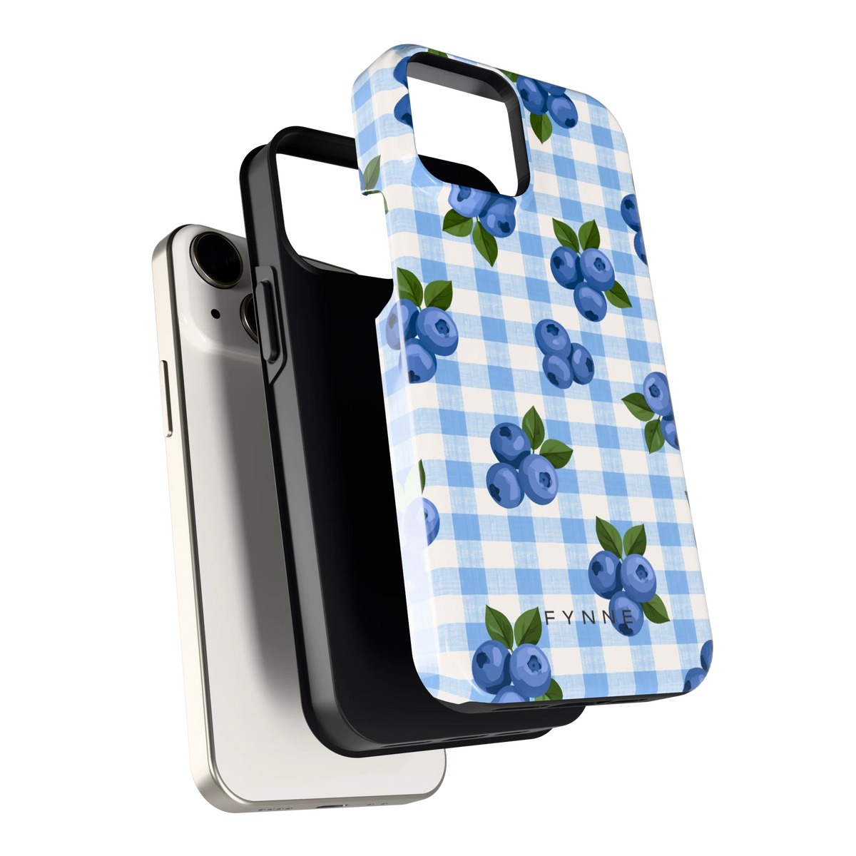 Blauwe Bessen Ruit hoesje voor iPhone 13 mini, los van de telefoon