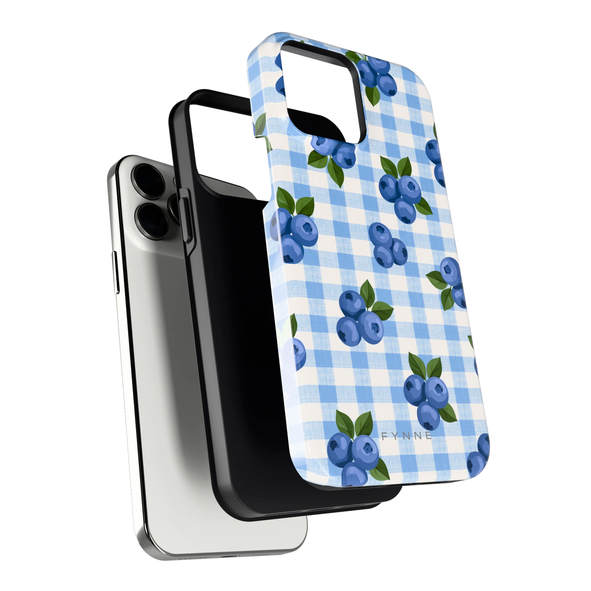 Blauwe Bessen Ruit hoesje voor iPhone 13 Pro Max, los van de telefoon