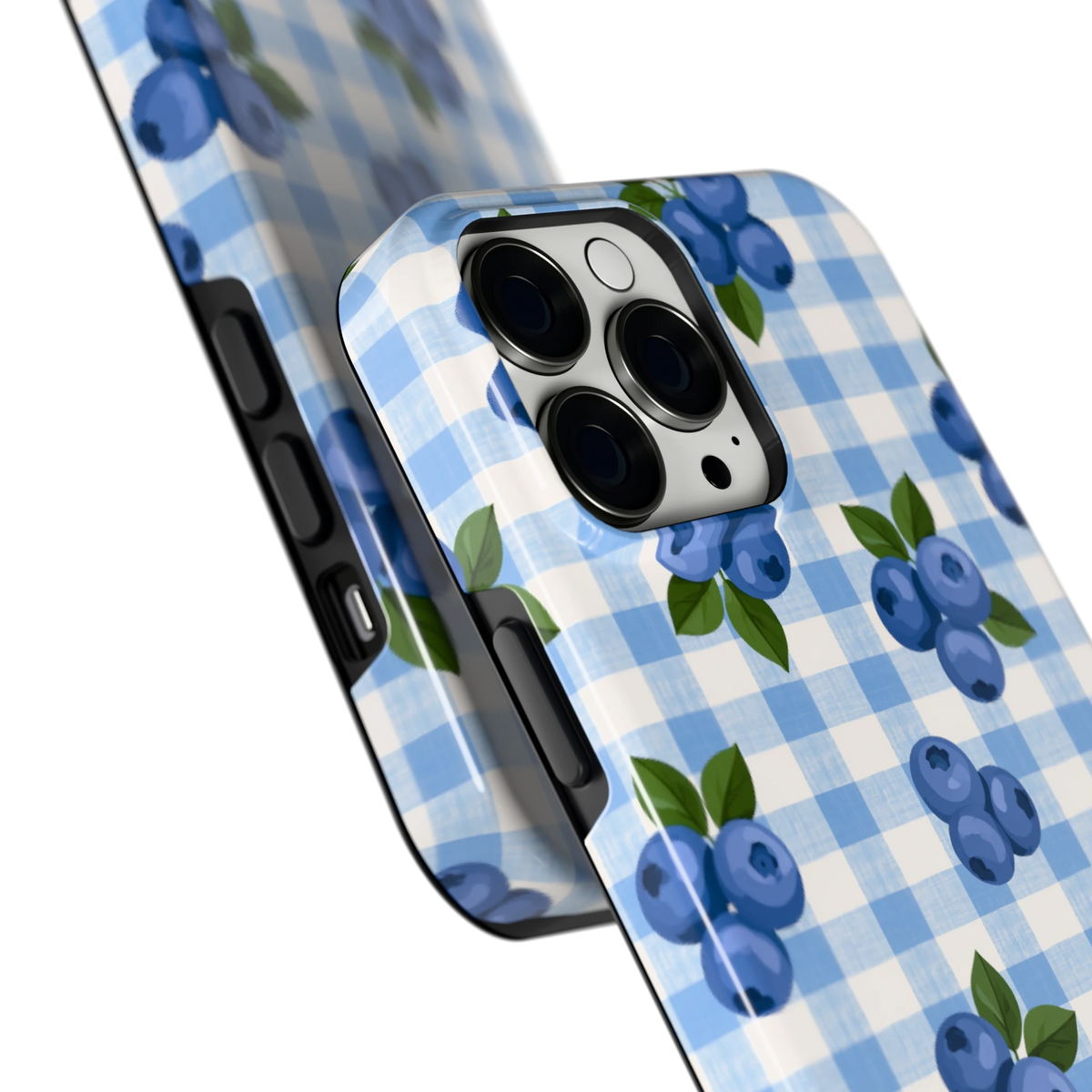 Blauwe Bessen Ruit hoesje voor iPhone 13 Pro Max, close-up