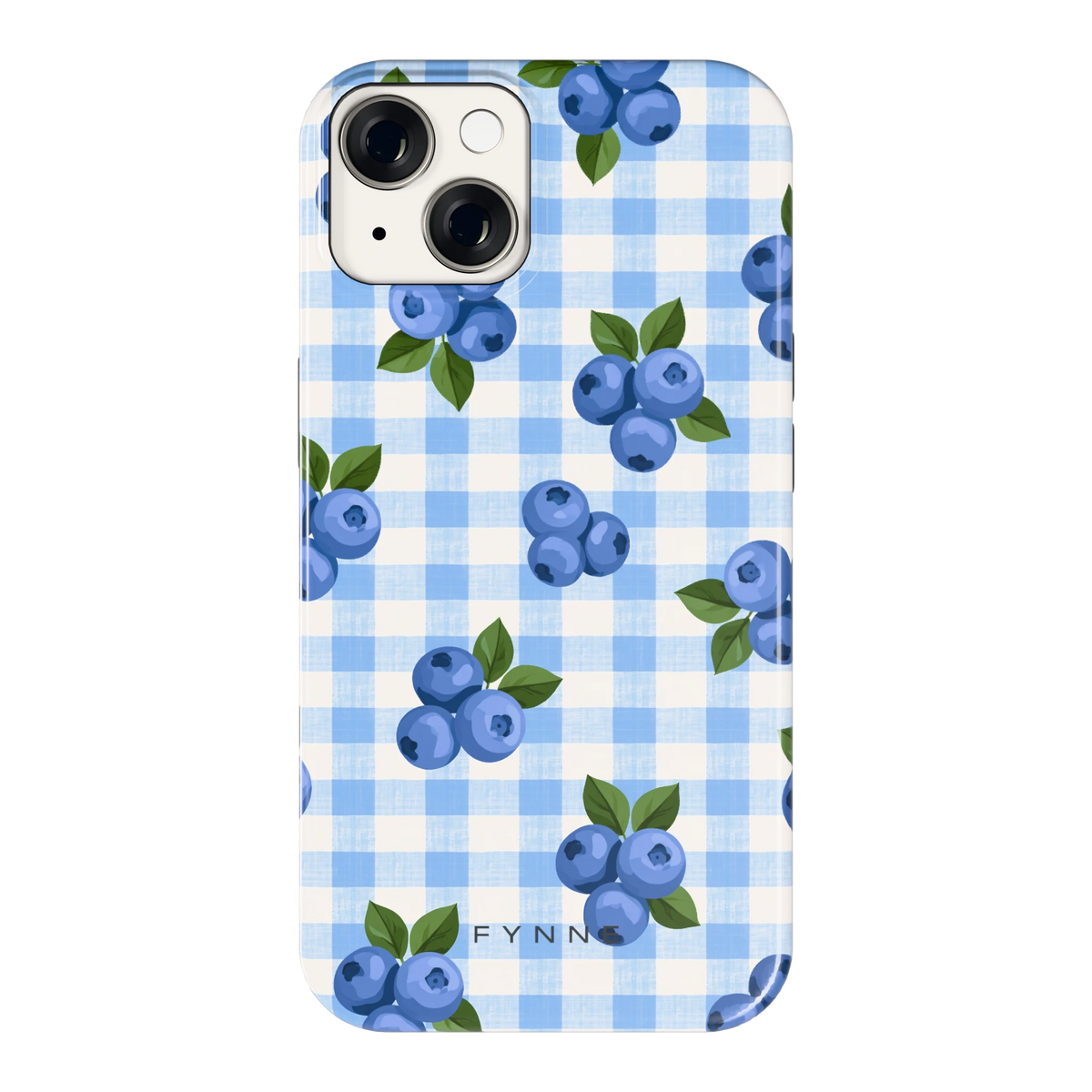Blauwe Bessen Ruit hoesje voor iPhone 14, achterkant