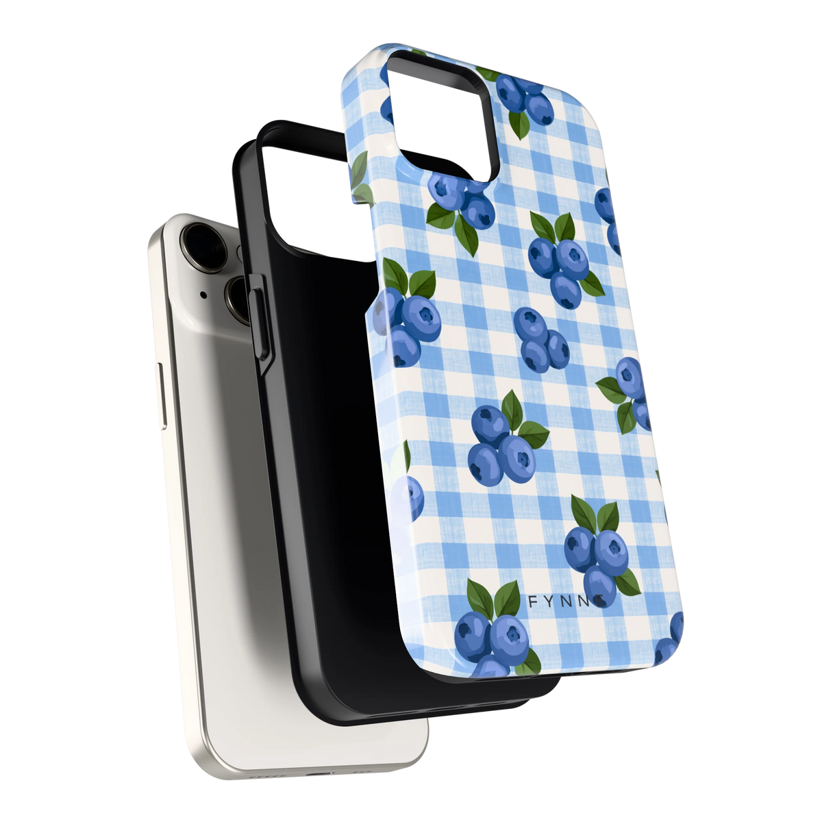Blauwe Bessen Ruit hoesje voor iPhone 14, los van de telefoon