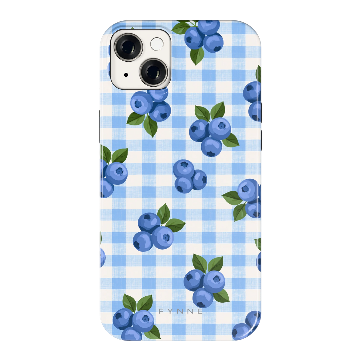 Blauwe Bessen Ruit hoesje voor iPhone 14 Plus, achterkant