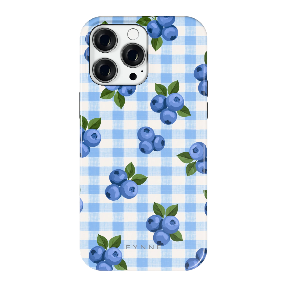 Blauwe Bessen Ruit hoesje voor iPhone 14 Pro Max, achterkant