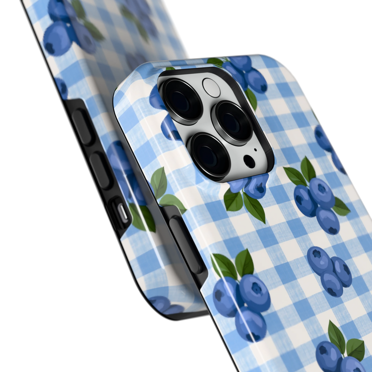 Blauwe Bessen Ruit hoesje voor iPhone 14 Pro Max, close-up