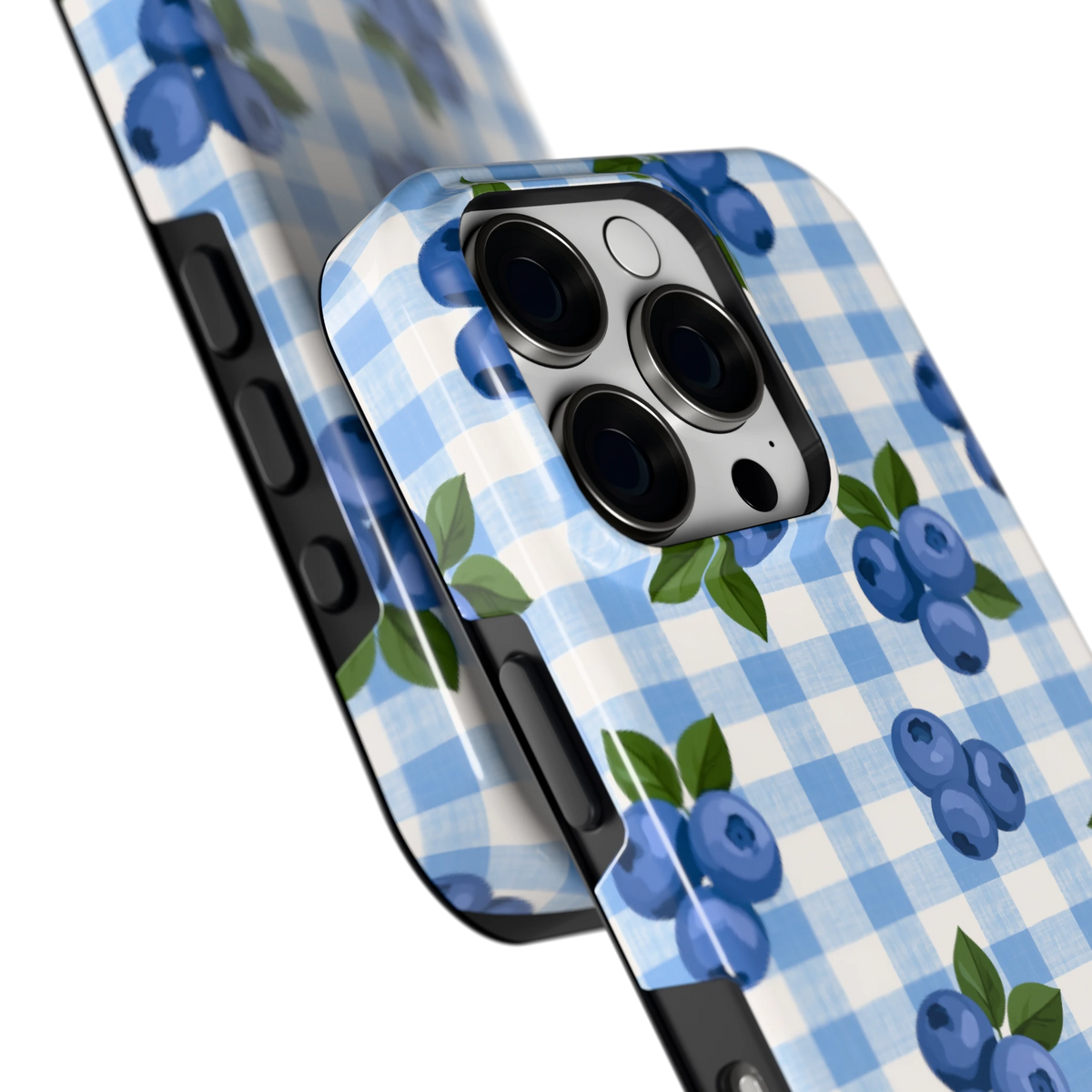 Blauwe Bessen Ruit hoesje voor iPhone 16 Pro, close-up