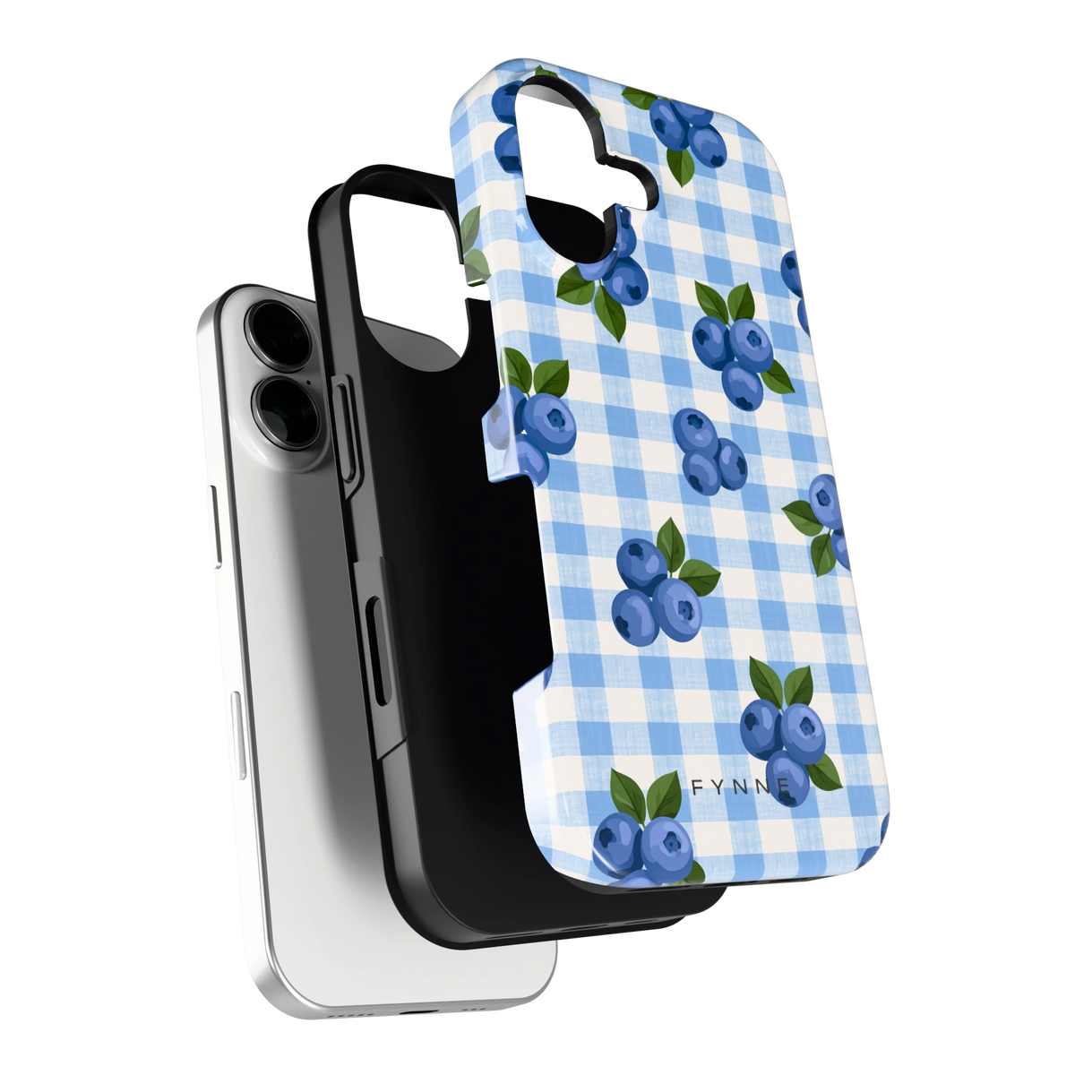 Blauwe Bessen Ruit hoesje voor iPhone 17, los van de telefoon
