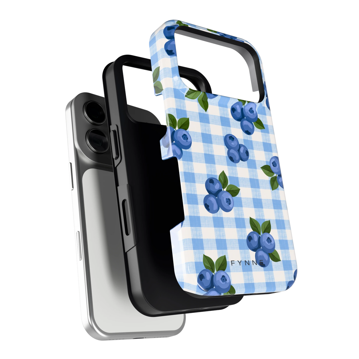 Blauwe Bessen Ruit hoesje voor iPhone 17 Pro, los van de telefoon