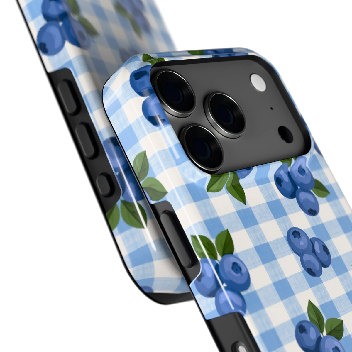 Blauwe Bessen Ruit hoesje voor iPhone 17 Pro, close-up