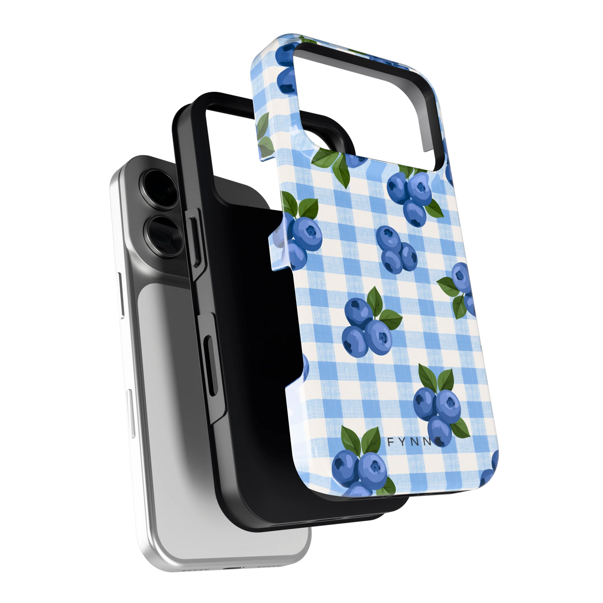 Blauwe Bessen Ruit hoesje voor iPhone 18 Pro, los van de telefoon