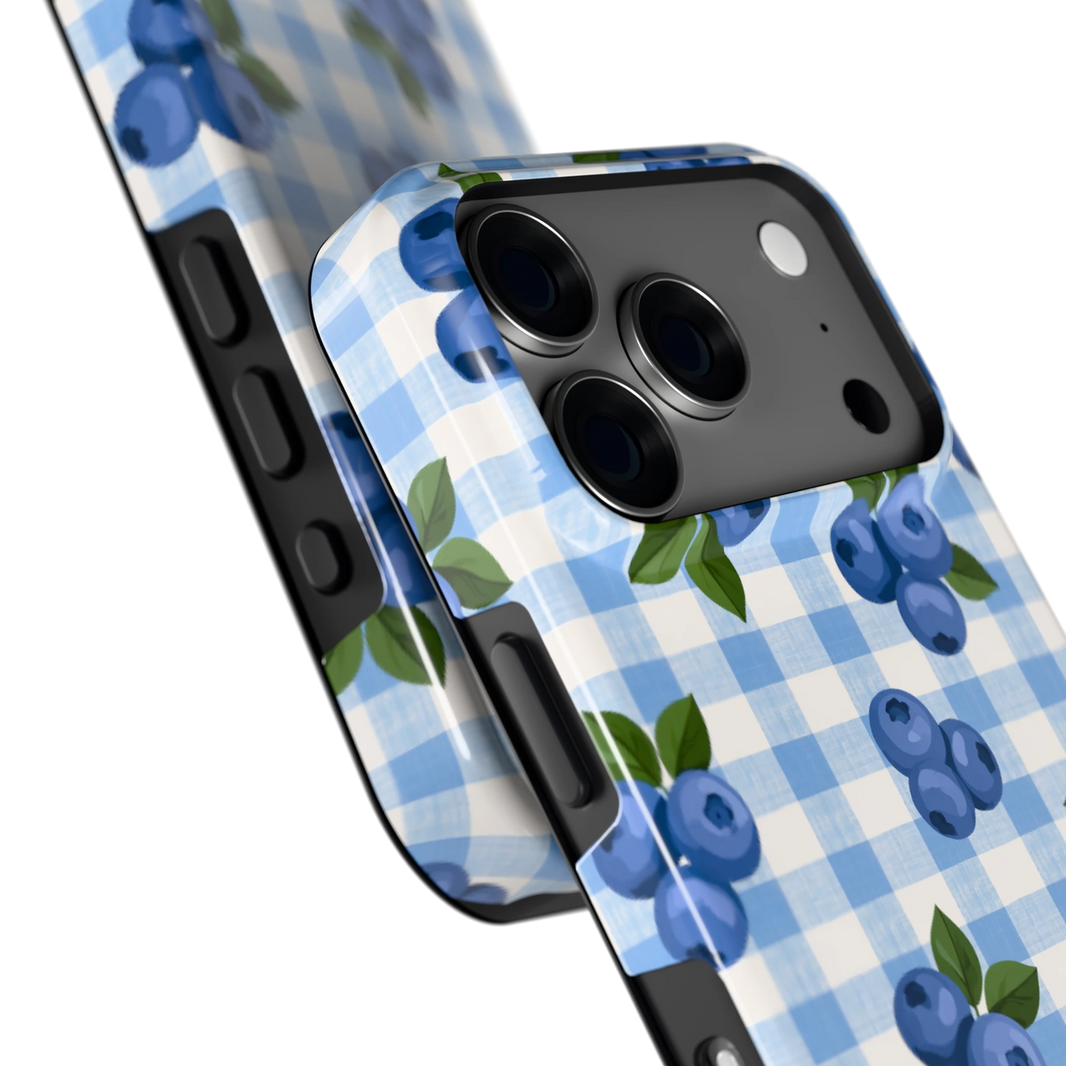 Blauwe Bessen Ruit hoesje voor iPhone 18 Pro, close-up