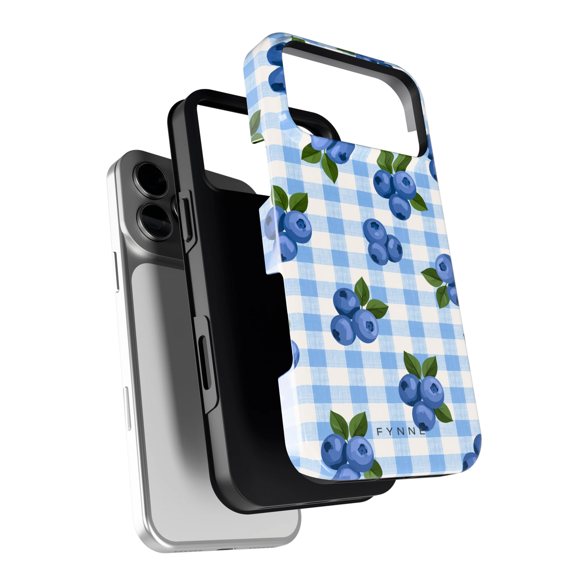 Blauwe Bessen Ruit hoesje voor iPhone 18 Pro Max, los van de telefoon