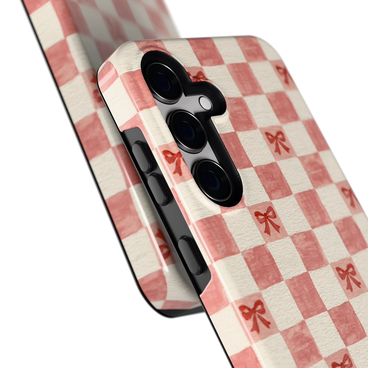 Strikjesruit hoesje voor Galaxy S24, close-up