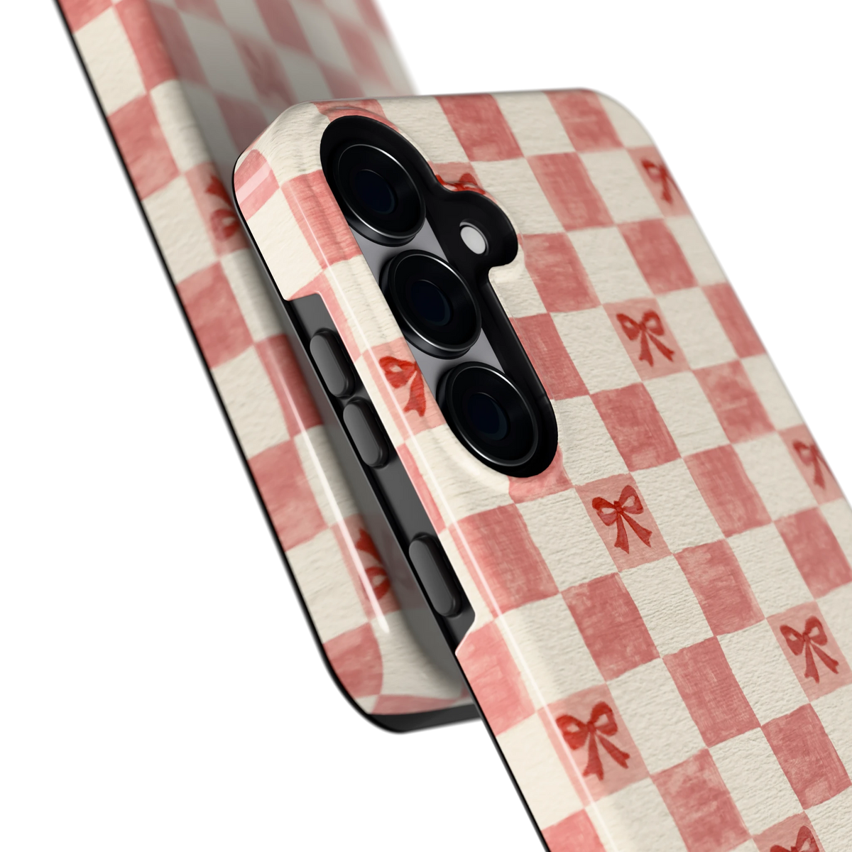 Strikjesruit hoesje voor Galaxy S25+, close-up