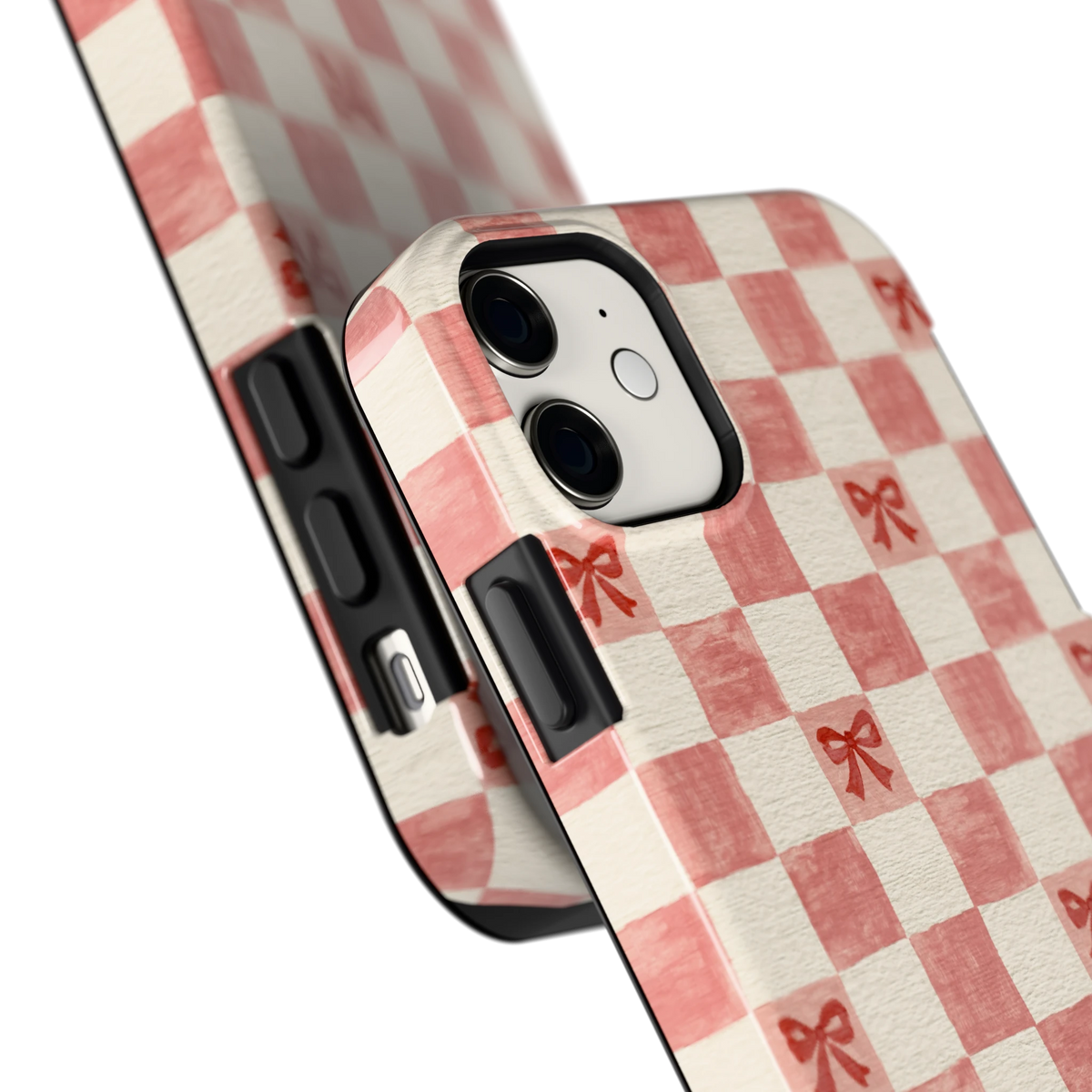 Strikjesruit hoesje voor iPhone 11, close-up