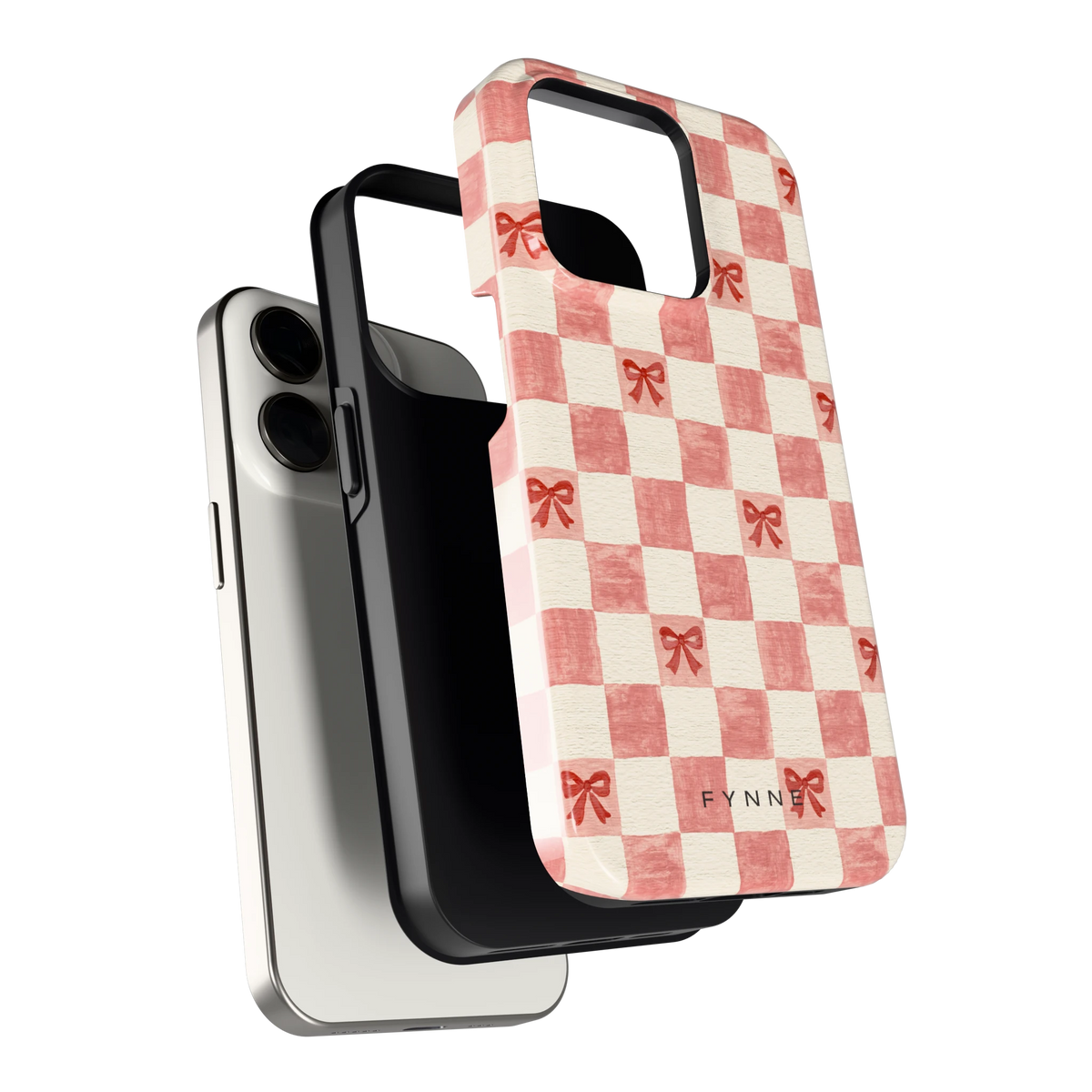 Strikjesruit hoesje voor iPhone 15 Pro, los van de telefoon