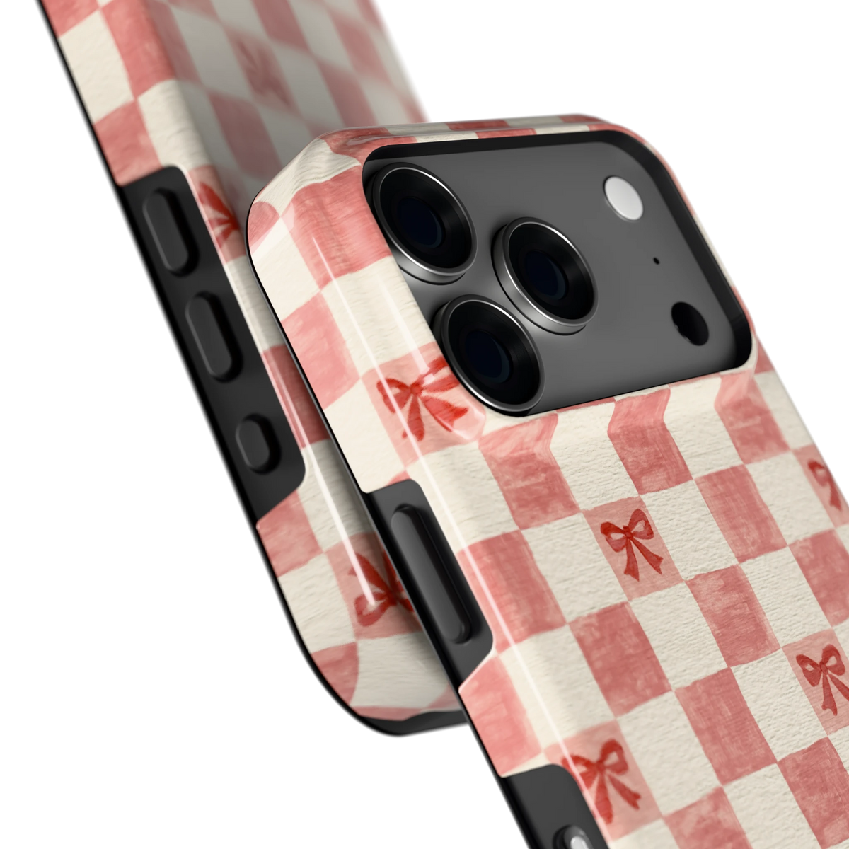 Strikjesruit hoesje voor iPhone 18 Pro, close-up
