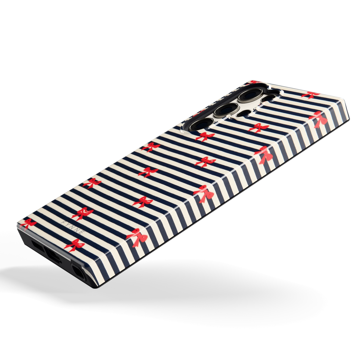 Strikjes op Strepen hoesje voor Galaxy S23 Ultra, schuin