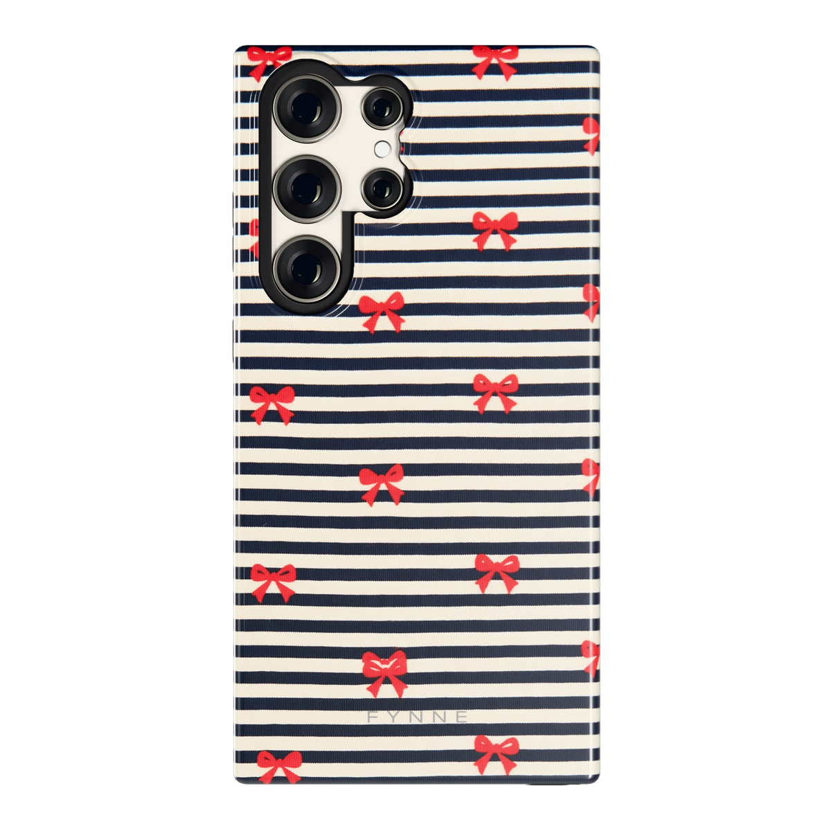 Strikjes op Strepen hoesje voor Galaxy S23 Ultra, achterkant