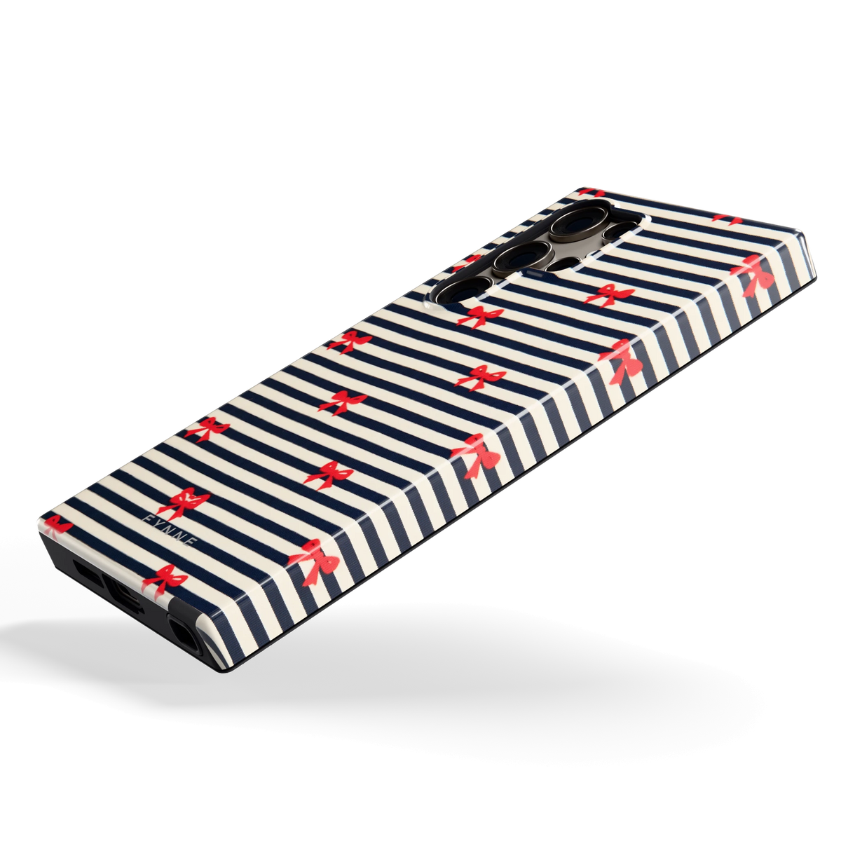Strikjes op Strepen hoesje voor Galaxy S24 Ultra, schuin