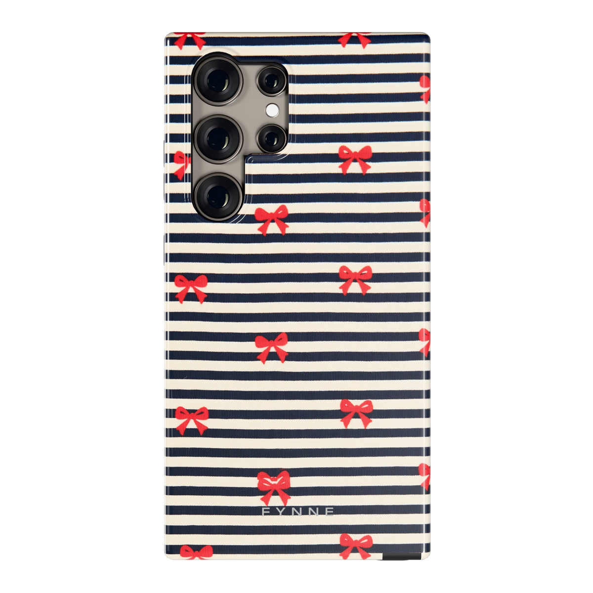 Strikjes op Strepen hoesje voor Galaxy S24 Ultra, achterkant