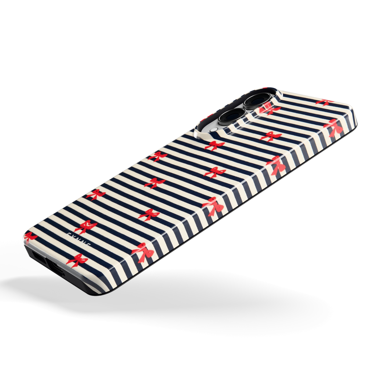 Strikjes op Strepen hoesje voor Galaxy S25 Edge, schuin