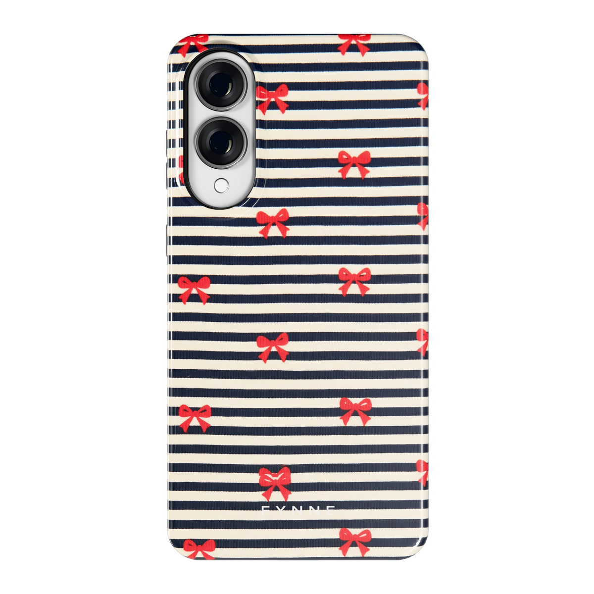 Strikjes op Strepen hoesje voor Galaxy S25 Edge, achterkant