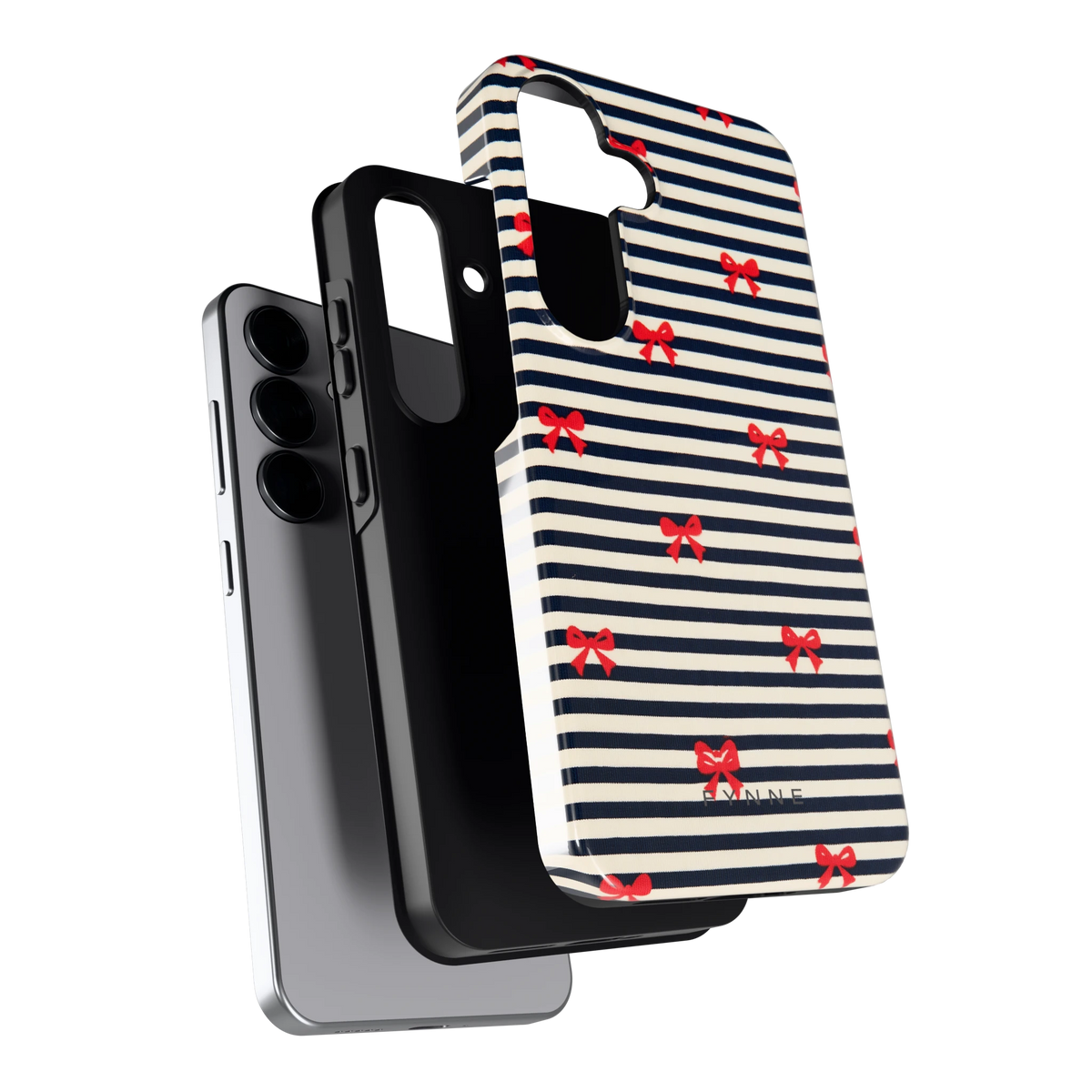 Strikjes op Strepen hoesje voor Galaxy S25, los van de telefoon