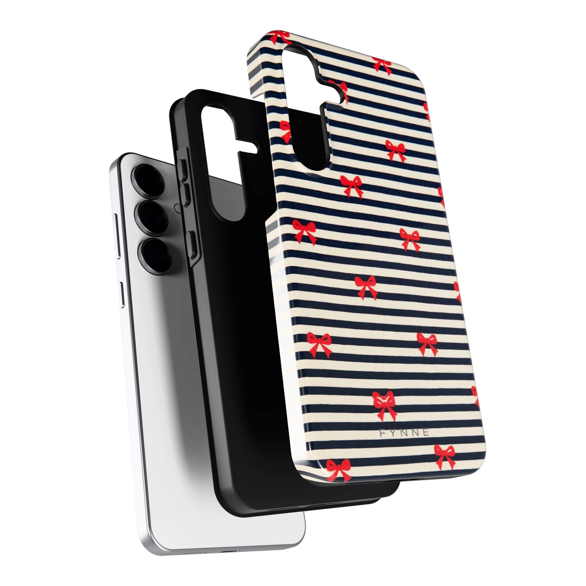 Strikjes op Strepen hoesje voor Galaxy S25 FE, los van de telefoon