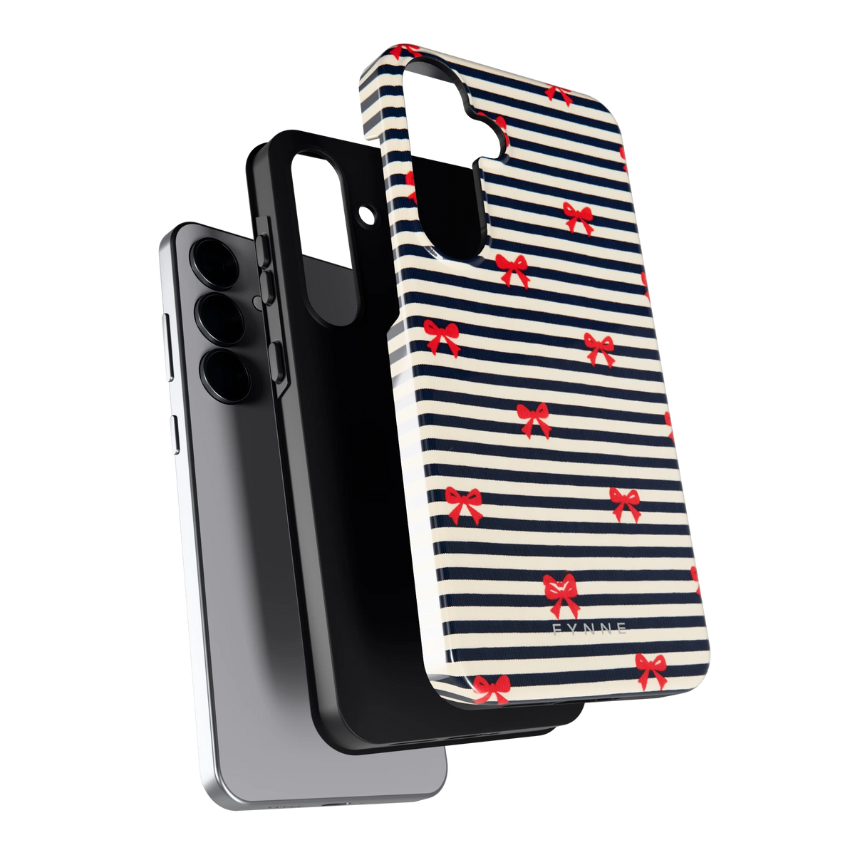Strikjes op Strepen hoesje voor Galaxy S25+, los van de telefoon