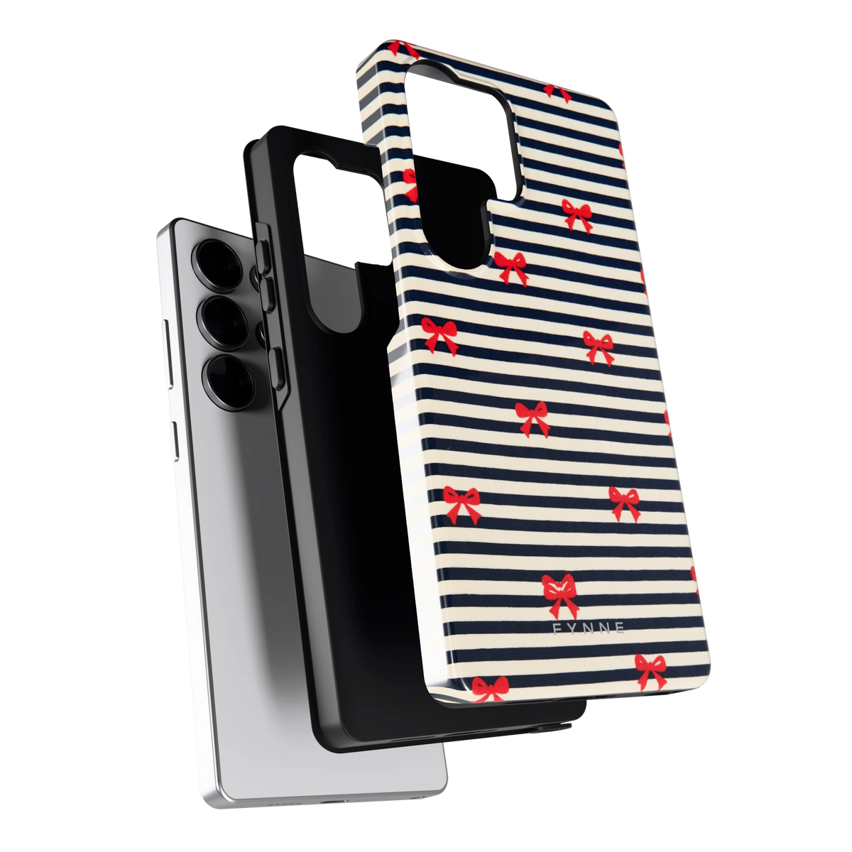 Strikjes op Strepen hoesje voor Galaxy S25 Ultra, los van de telefoon