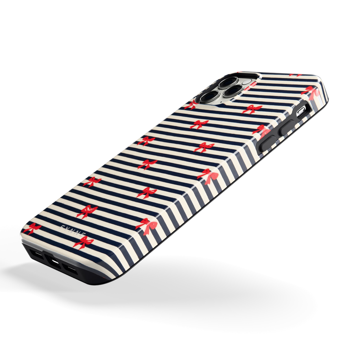 Strikjes op Strepen hoesje voor iPhone 11 Pro Max, schuin