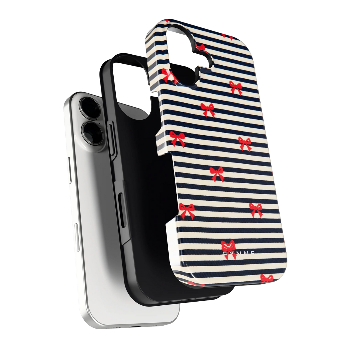 Strikjes op Strepen hoesje voor iPhone 17, los van de telefoon