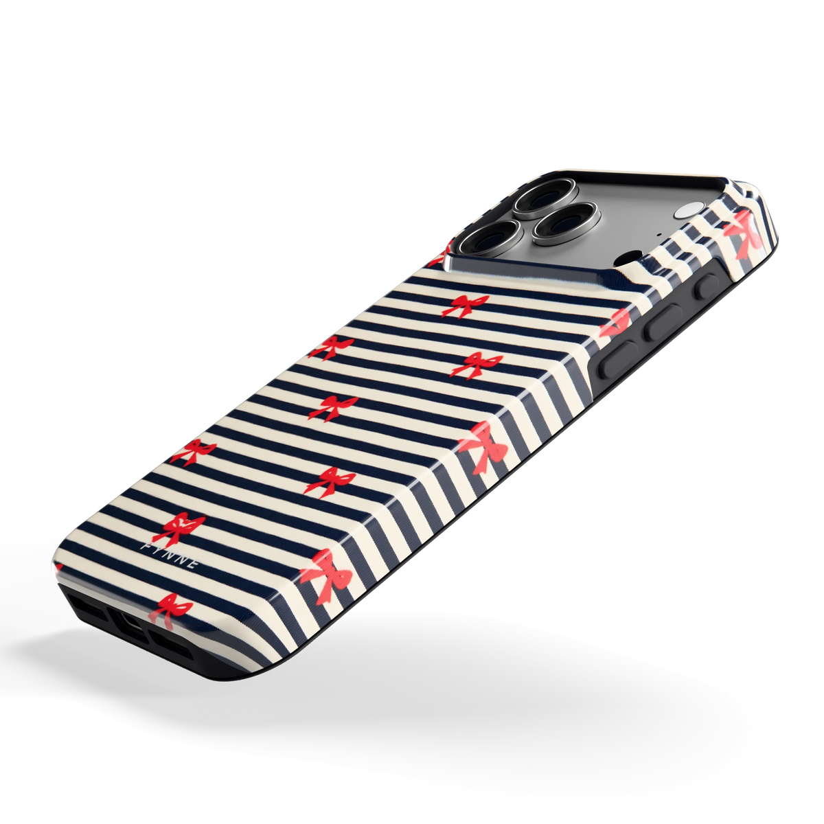 Strikjes op Strepen hoesje voor iPhone 18 Pro Max, schuin