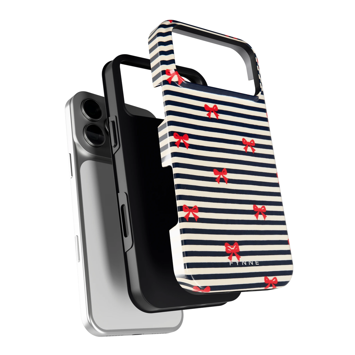 Strikjes op Strepen hoesje voor iPhone 18 Pro Max, los van de telefoon