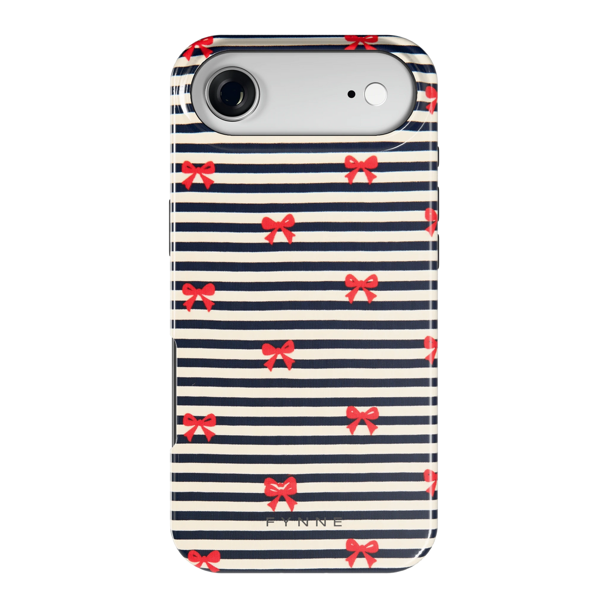 Strikjes op Strepen hoesje voor iPhone Air, achterkant