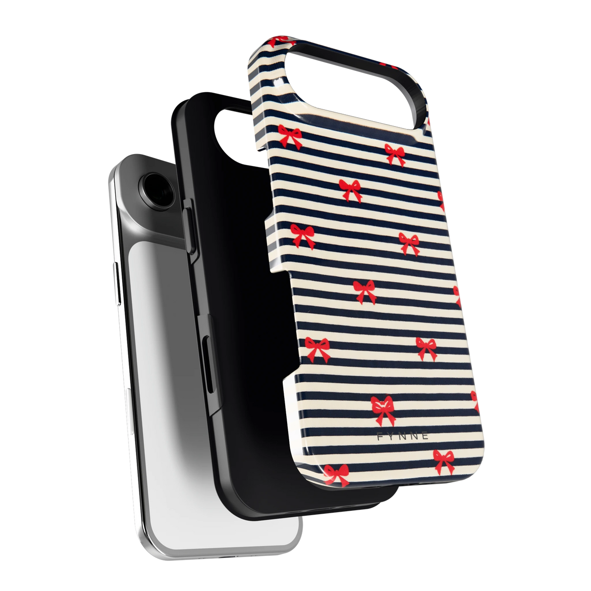 Strikjes op Strepen hoesje voor iPhone Air, los van de telefoon