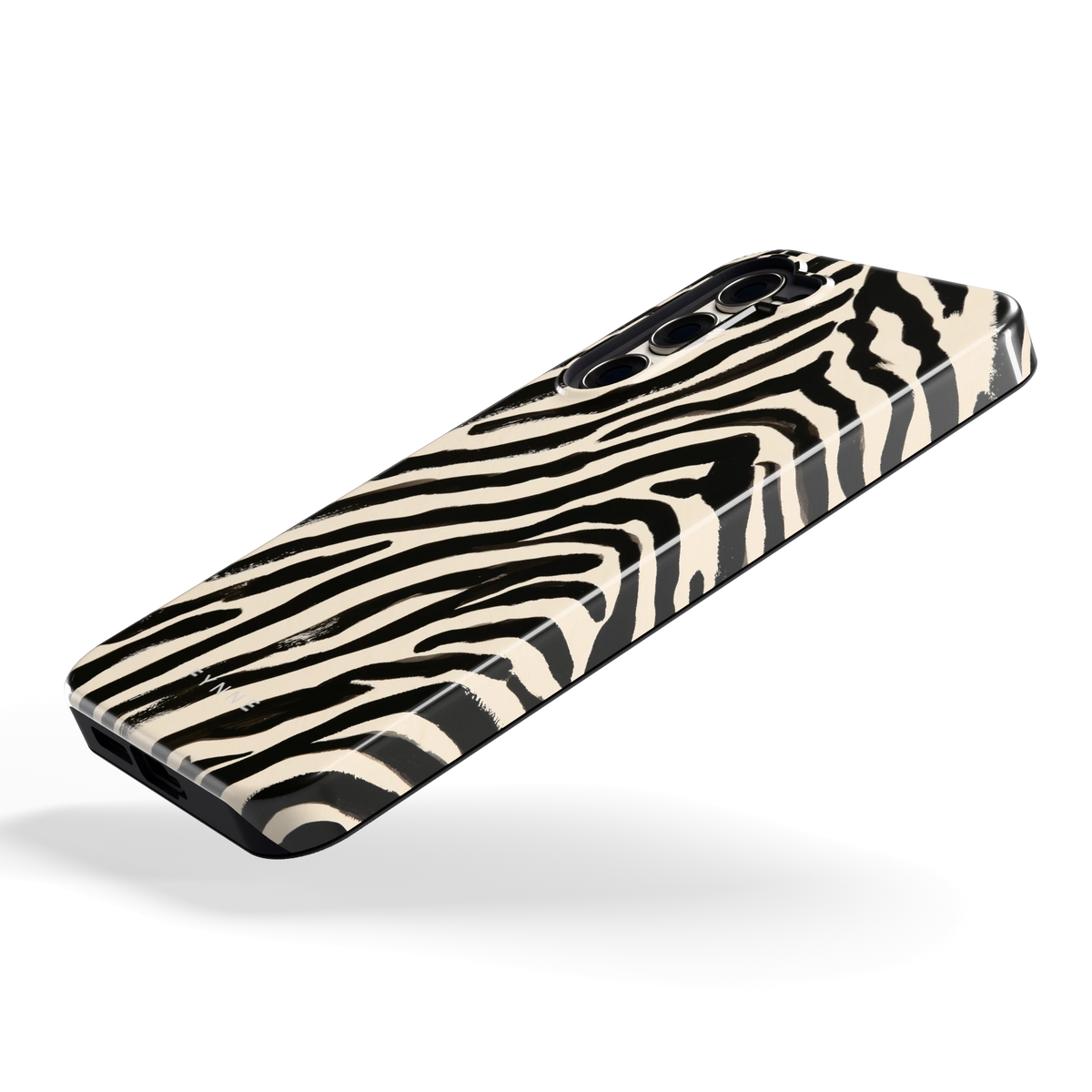 Zebra Penseelstreken hoesje voor Galaxy S23+, schuin