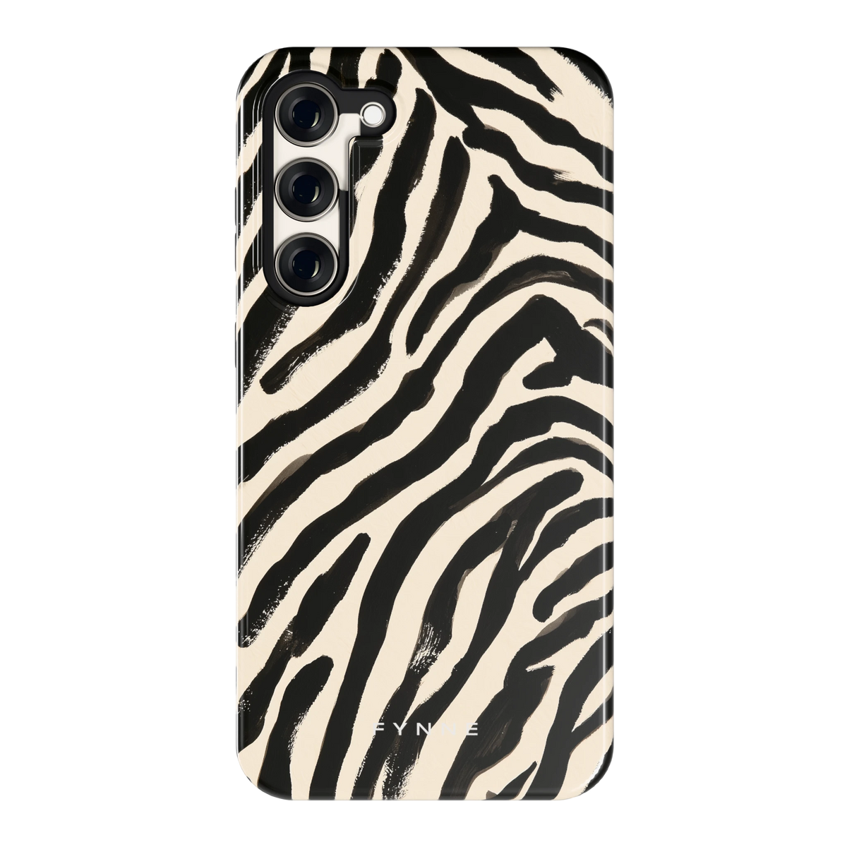 Zebra Penseelstreken hoesje voor Galaxy S23+, achterkant